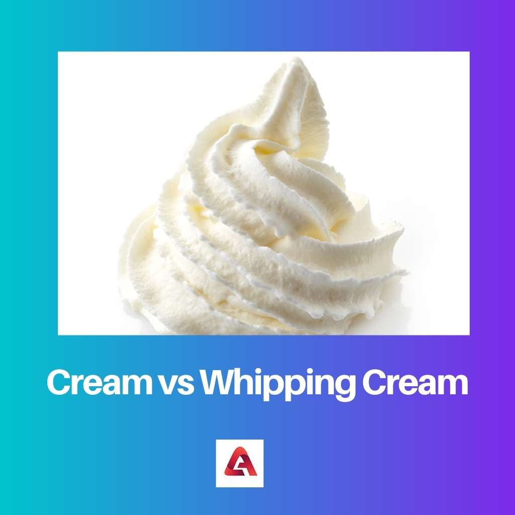 Cream vs Whipping Cream