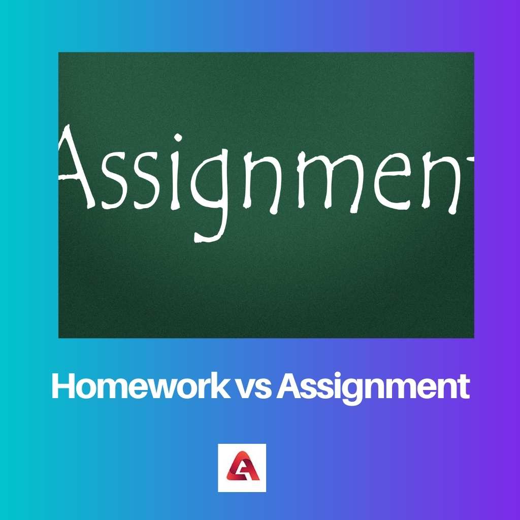 Homework vs Assignment