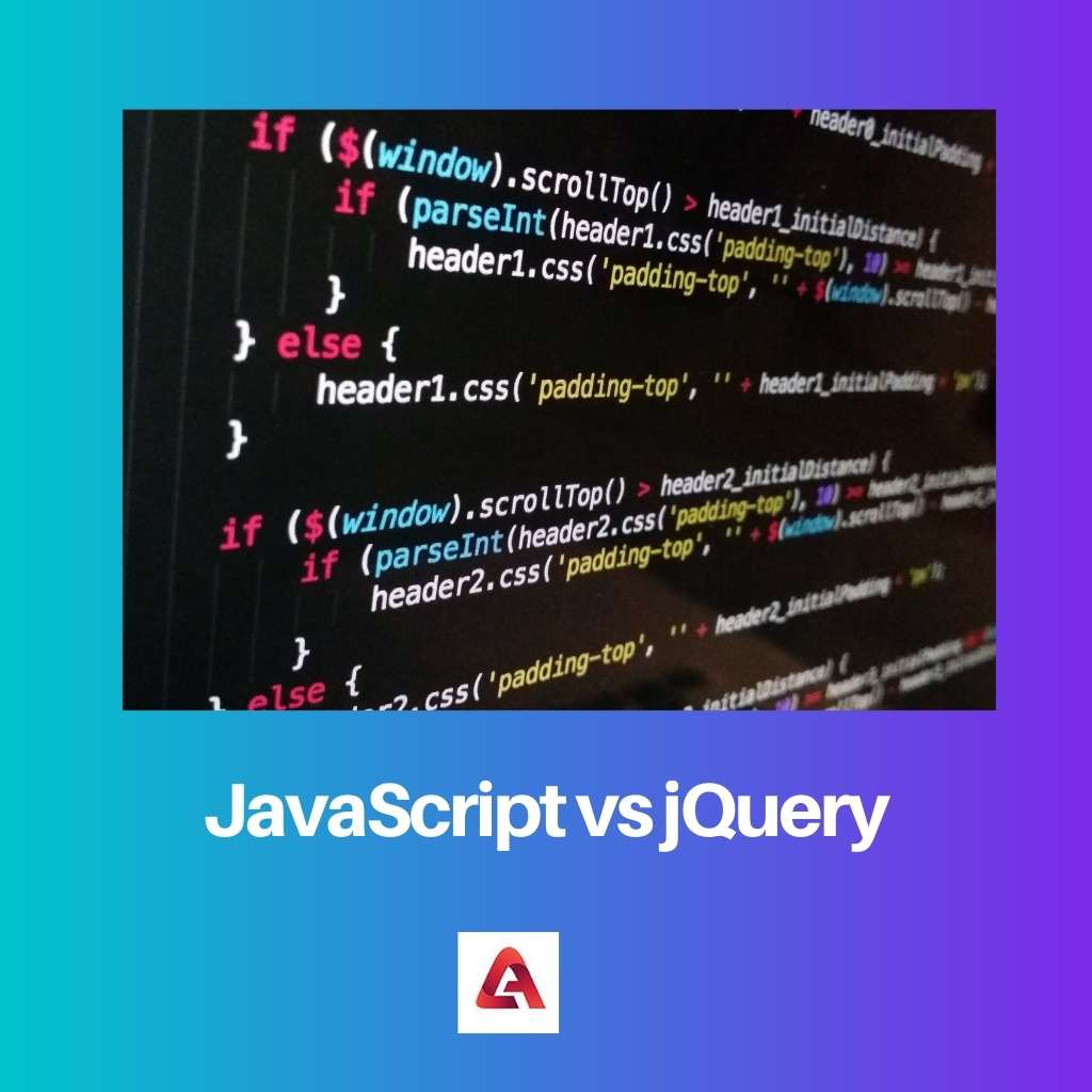 JavaScript vs jQuery