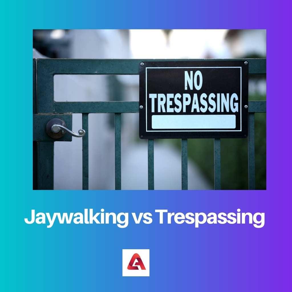 Jaywalking vs Trespassing