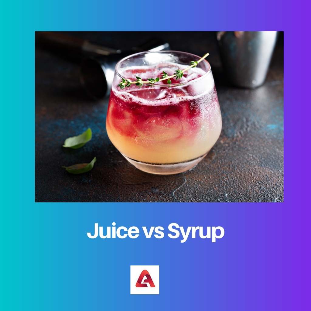Juice vs Syrup
