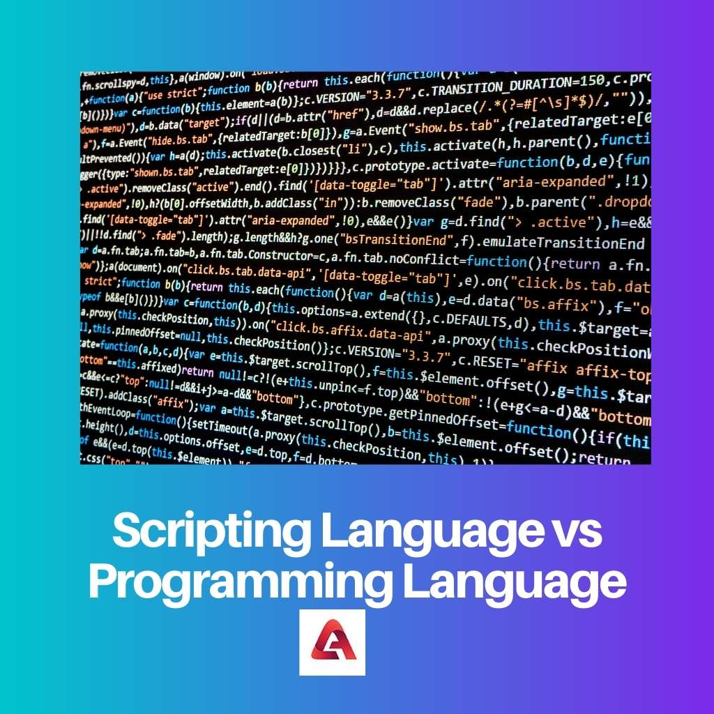 Scripting Language vs Programming Language