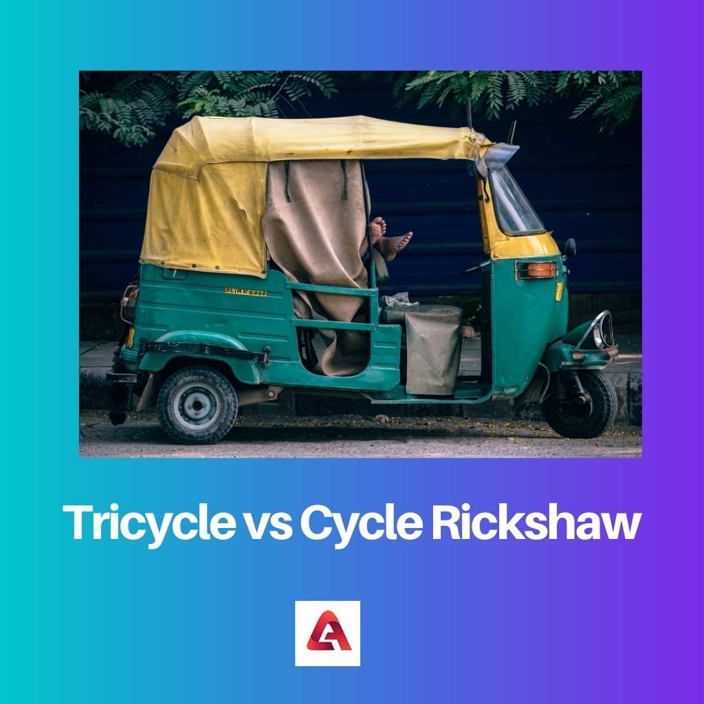Tricycle vs Cycle Rickshaw