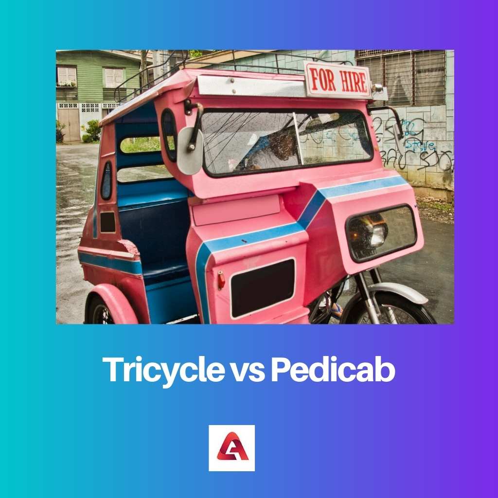 Tricycle vs Pedicab