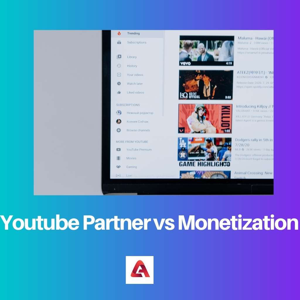 Youtube Partner vs Monetization