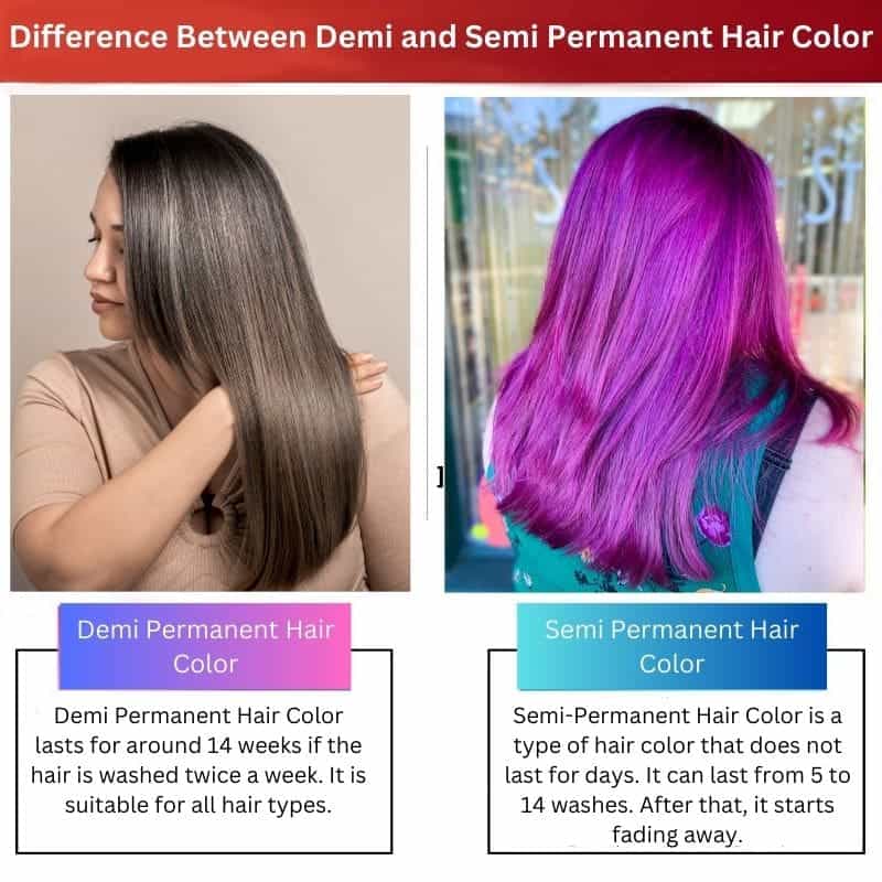 Demi Vs Semi Permanent Hair Color Difference And Comparison