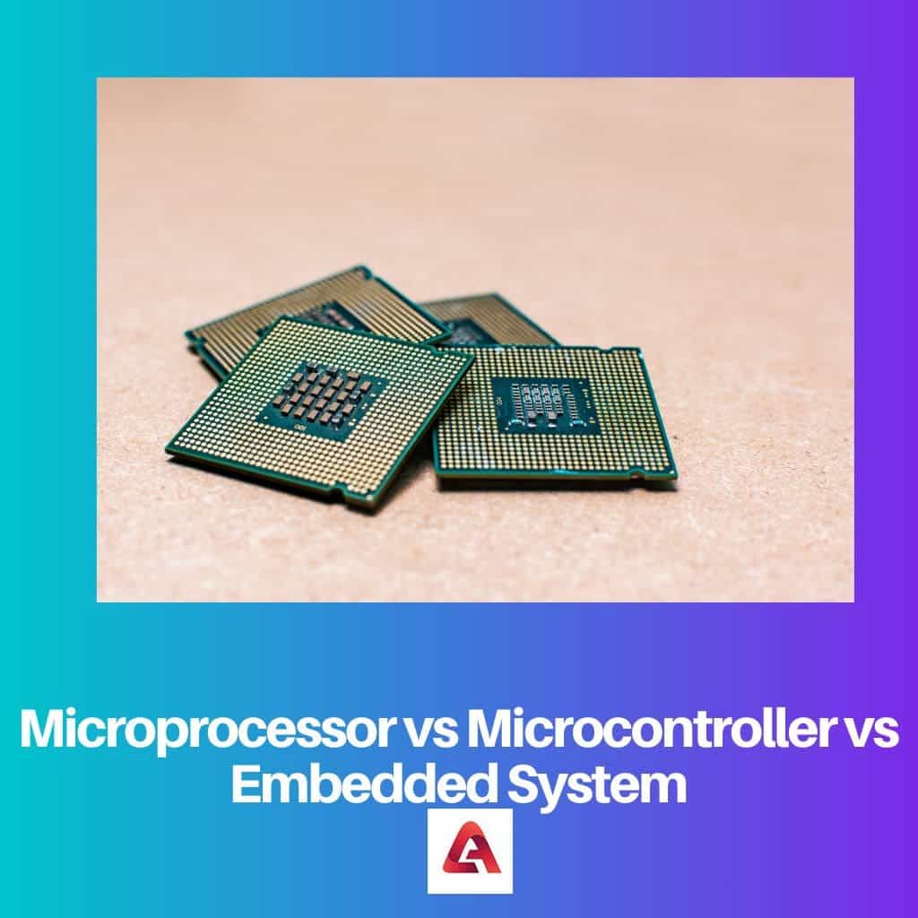 Microprocessor Vs Microcontroller Vs Embedded System: Difference And ...